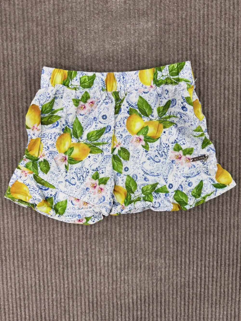 GUESS Girls Lemon & Paisley Print Ruffle Shorts 5